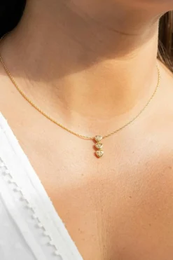 Collier Cœur Or jaune Diamant