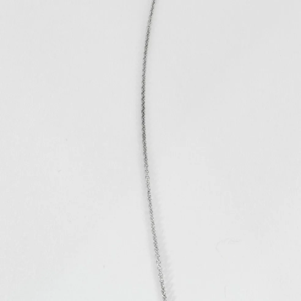 Collier D'Amour or blanc diamants