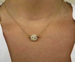 Collier "Dana" Or jaune Perles