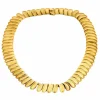 Collier de passementerie en or jaune guilloché et ciselé