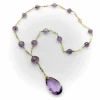 Collier de perles d’améthyste rose en or édouardien