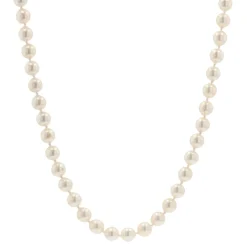 Collier de perles de culture et son fermoir diamants rubis