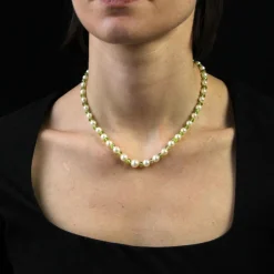 Collier de perles de culture et de perles de péridot