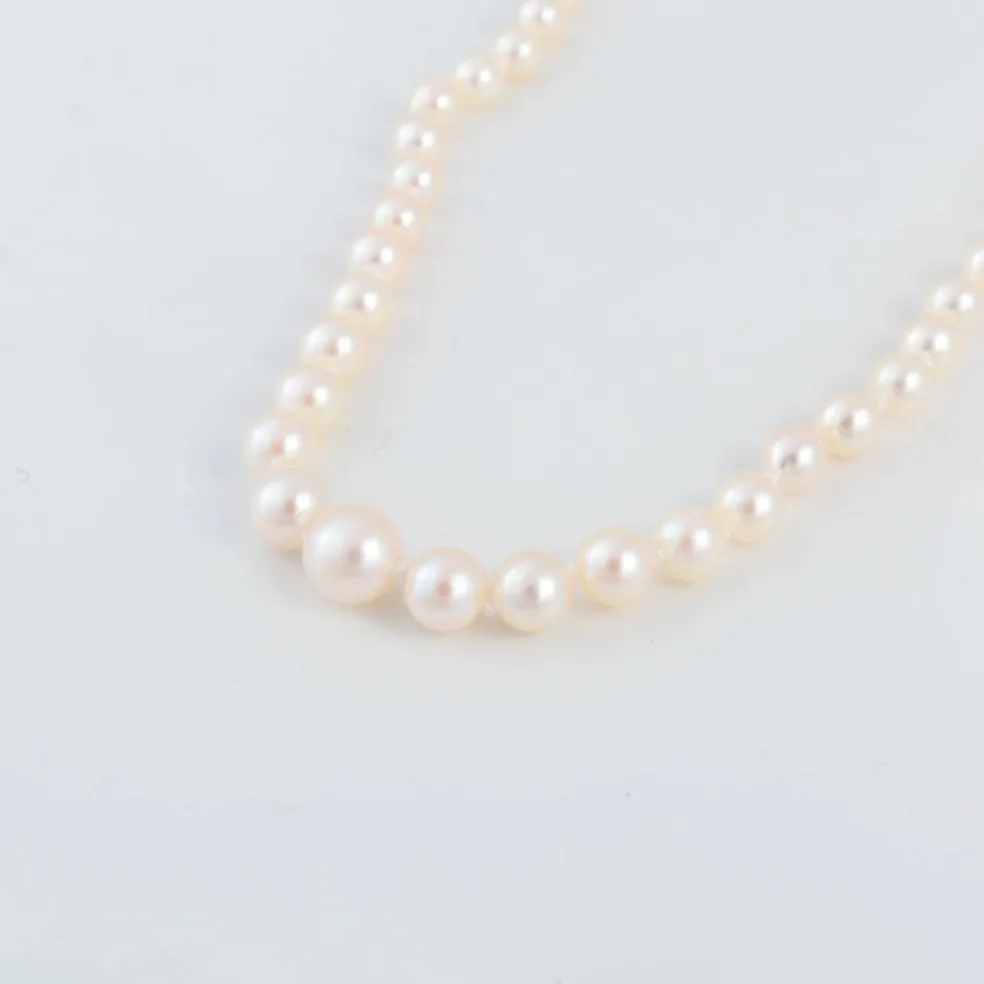 Collier de perles de culture fermoir XIXème