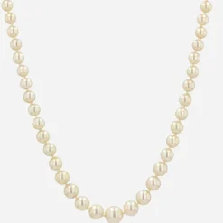 Collier de perles de culture et fermoir or blanc