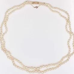 Collier de perles de culture double rang