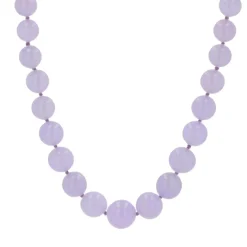 Collier de perles de jade jadeite parme