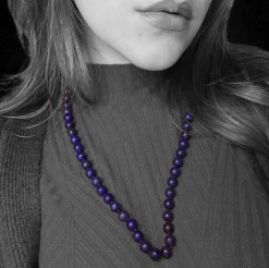 Collier de perles de lapis-lazuli raffiné