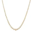 Collier de perles en chute et son fermoir diamants