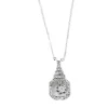 Collier de style art déco en or gris et diamants