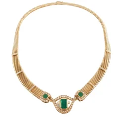Collier demi parure en or jaune