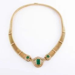 Collier demi parure en or jaune