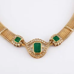 Collier demi parure en or jaune