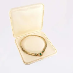 Collier demi parure en or jaune
