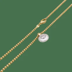 Collier deux ors, diamant.