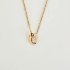 Collier deux ors diamants