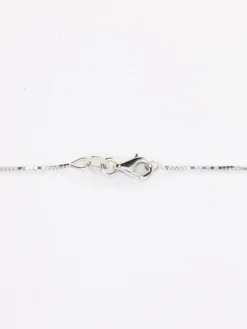 Collier diamant barrette verticale or blanc