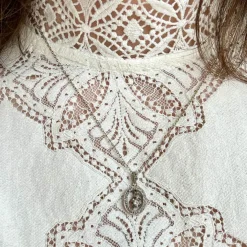 Collier diamant en pampille