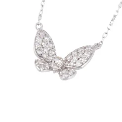 Collier diamant papillon