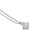 Collier diamant solitaire or blanc