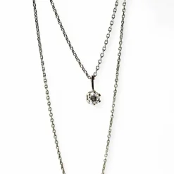 Collier diamant solitaire