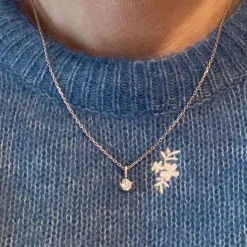 Collier diamant solitaire