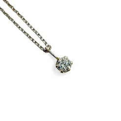 Collier diamant solitaire