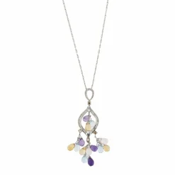 Collier diamants et pierres précieuses