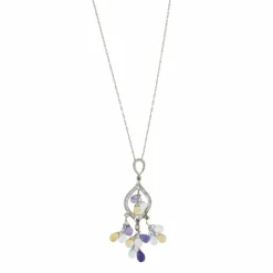 Collier diamants et pierres précieuses