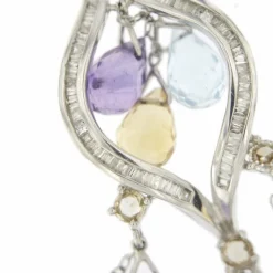 Collier diamants et pierres précieuses