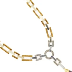 Collier diamants et rubis goutte