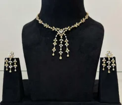 Collier diamants jaune et blanc
