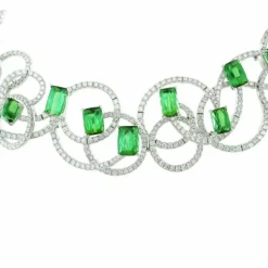 Collier diamants tourmalines
