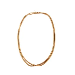 Collier double chaîne maille Serpent