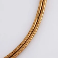 Collier double chaîne maille Serpent