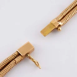 Collier double chaîne maille Serpent