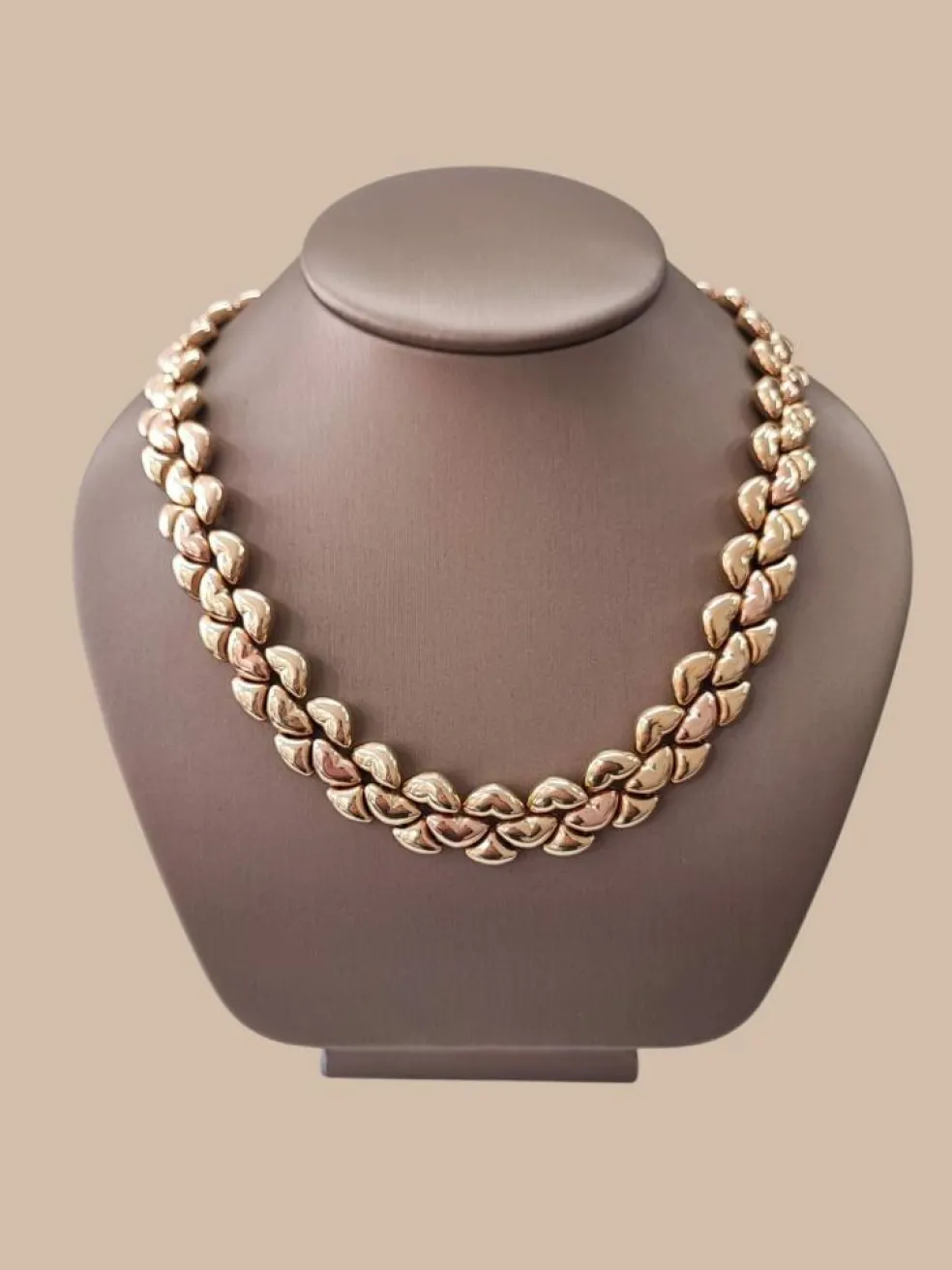 Collier double face en Or jaune et rose