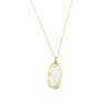 Collier double pendentif ovale