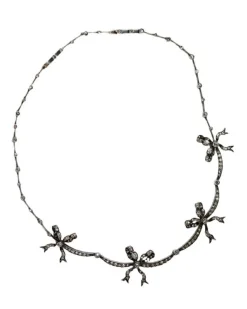 Collier Draperie 1900 Or Argent et Diamants