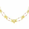 Collier draperie ancien or et spinelles