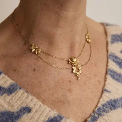Collier draperie aux roses, XIXéme