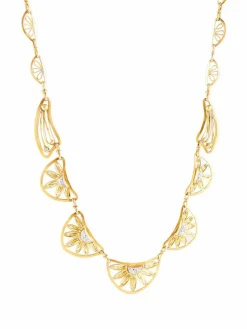 Collier draperie or et diamants