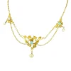 Collier Draperie Or Opales Perles Fines