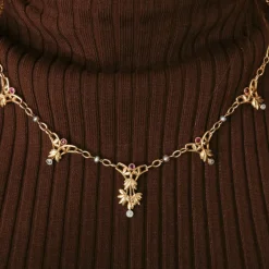 Collier Draperie Rubis Diamants