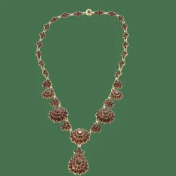 Collier draperie vermeil grenats début XXème