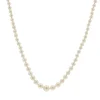 Collier en chute de perles à l'orient blanc nacré