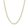 Collier en chute de perles à l'orient crème nacré