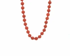 Collier en corail de Sardaigne avec fermoir en or
