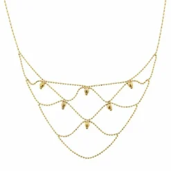 Collier en maille or jaune