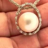 Collier en or 18 carats diamants et perle de culture
